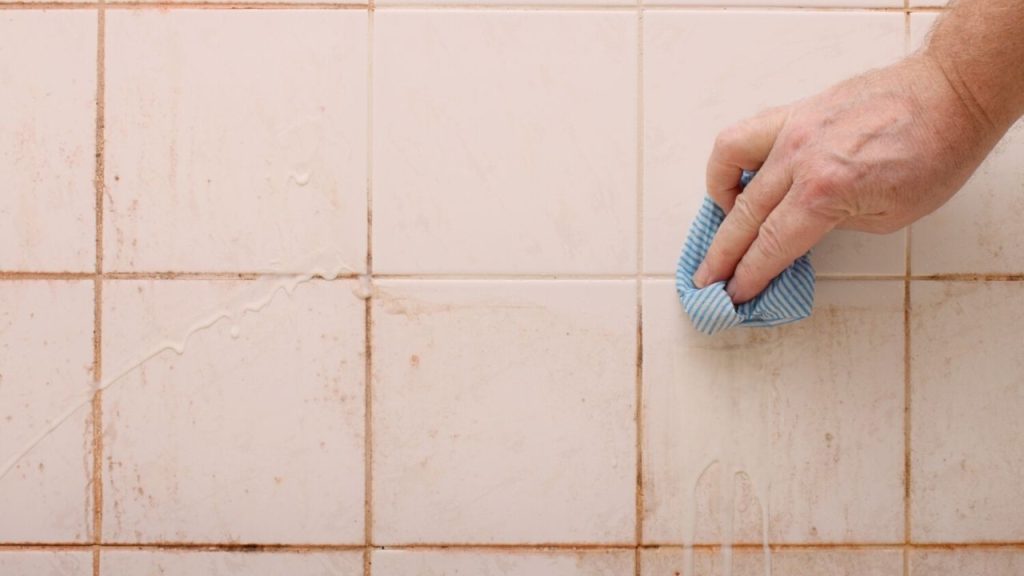 schimmel op voegen badkamer verwijderen