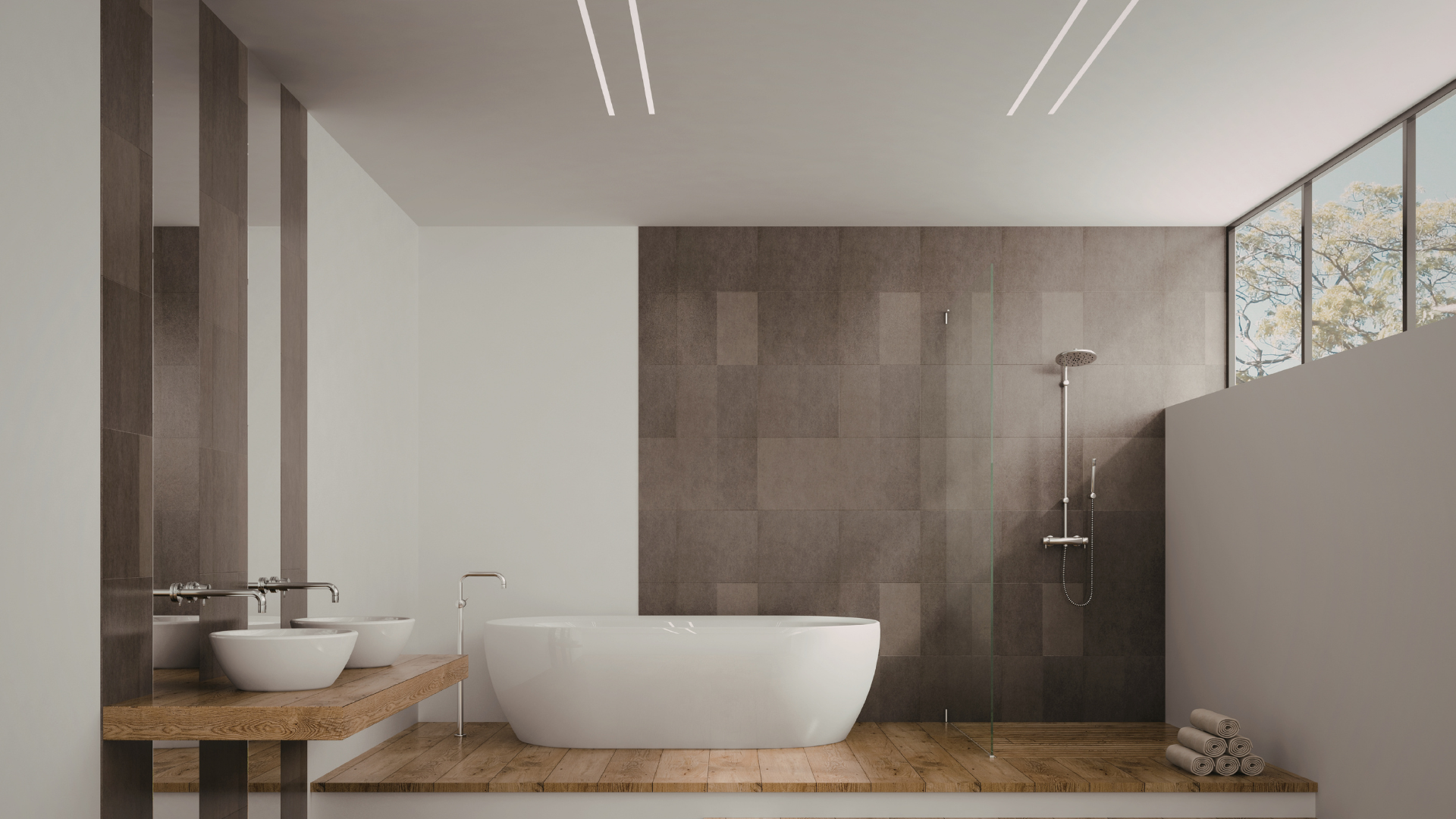 badkamer plafond met ledstrips