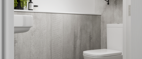 wc renovatie in 1 dag met wandpanelen in het toilet